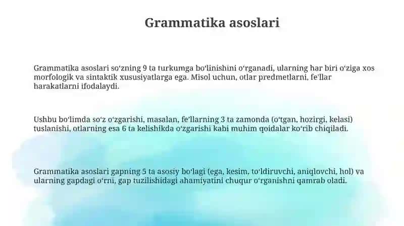 Tilning Grammatik sathi 3