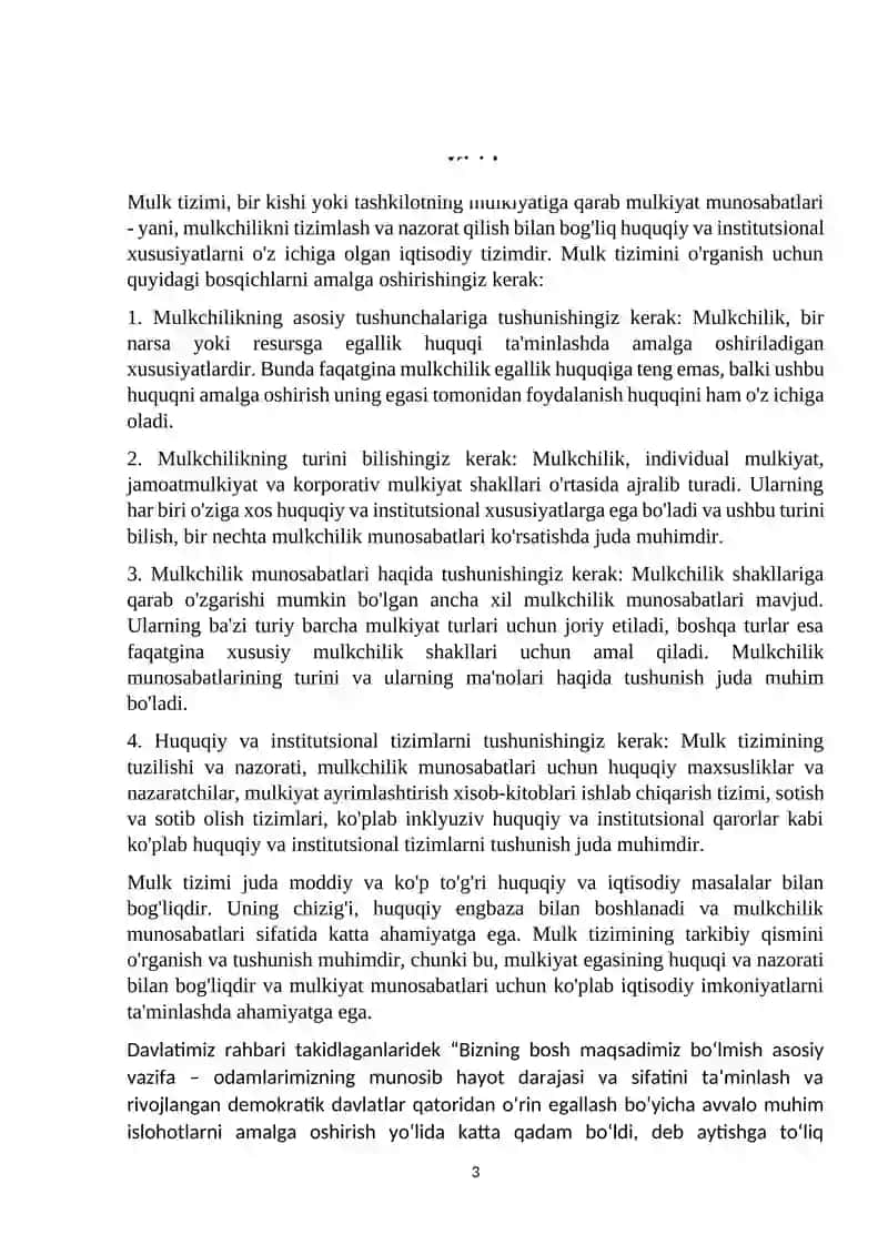Bozor iqtisodiyotida mulkchilik munosabatlarining iqtisodiy mazmuni 3