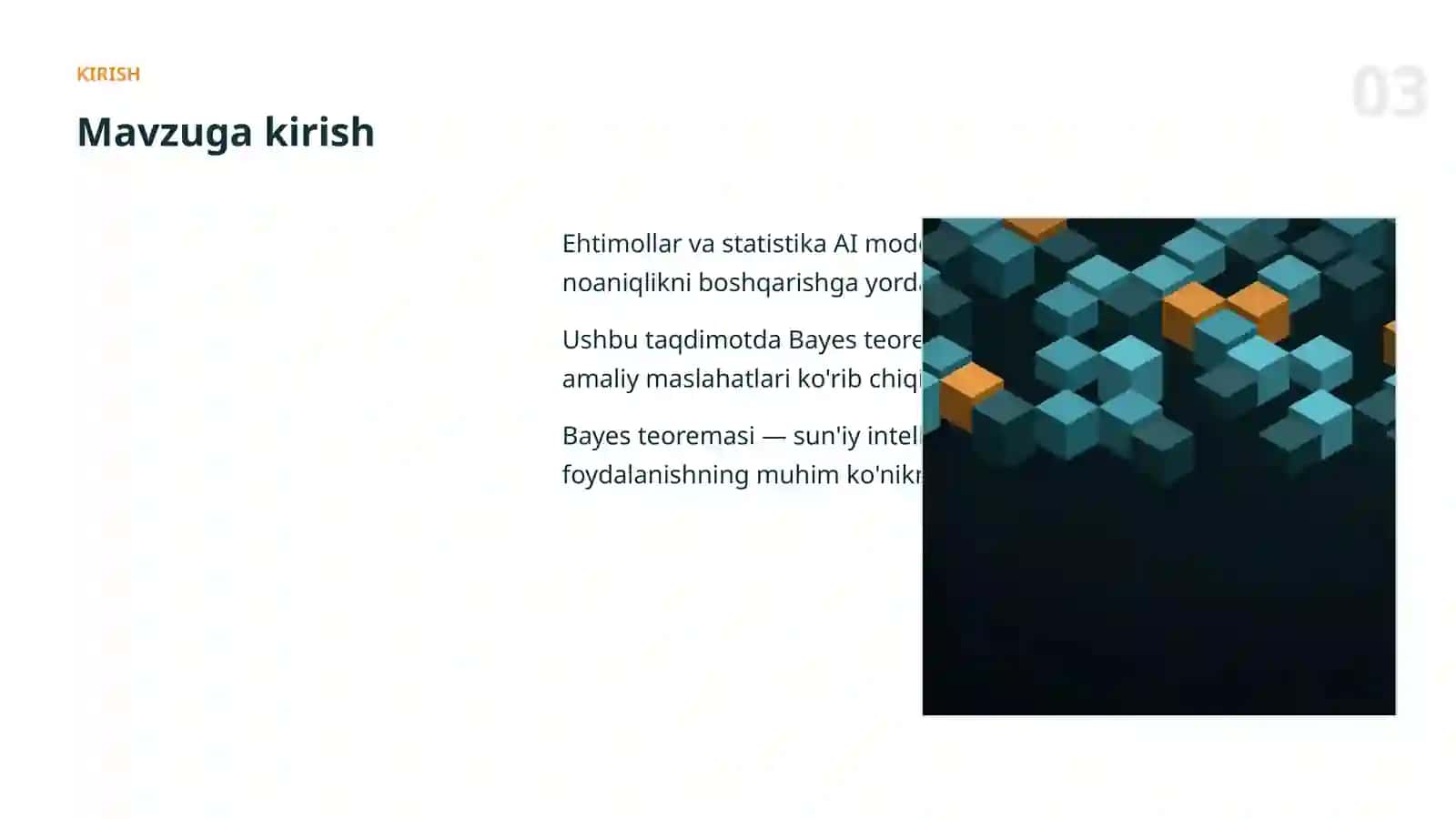 EHTIMOLLAR VA STATISTIKA 3