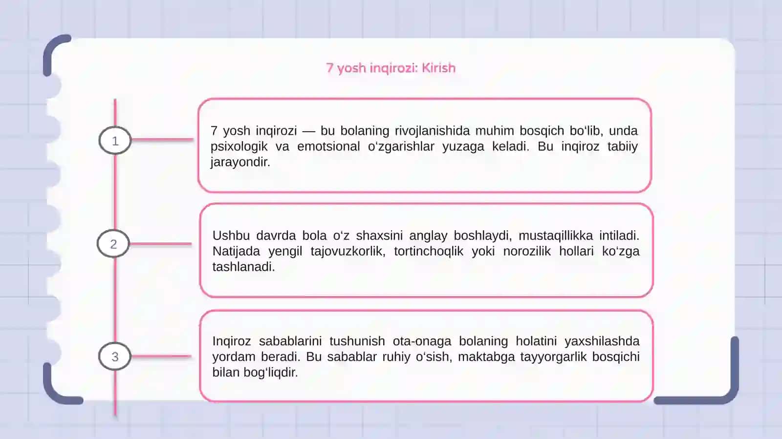 7 yosh inqirozi, uning sabablari va alomatlari 3