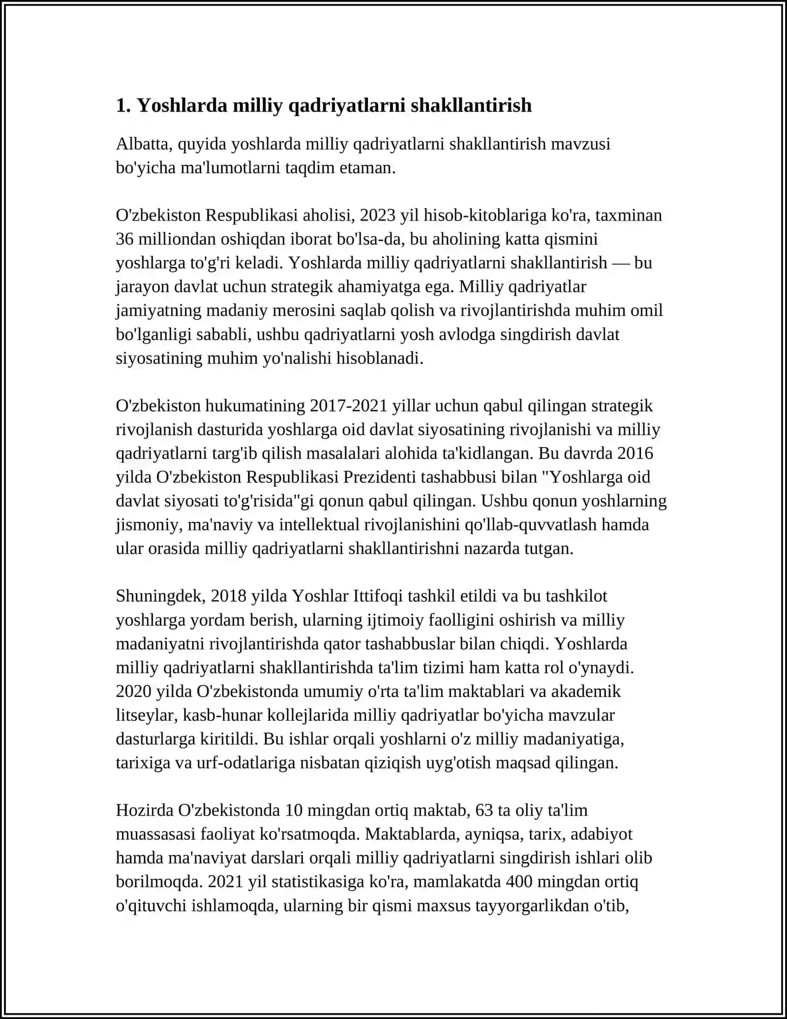 ÒQITUVCHILAR VA ÒQUVCHILAR BILAN OLIB BORILADIGAN TARBIYAVIY TADBIRLARNING KÒRSATMALI BEZATILISHINI TA'MINLASH 3