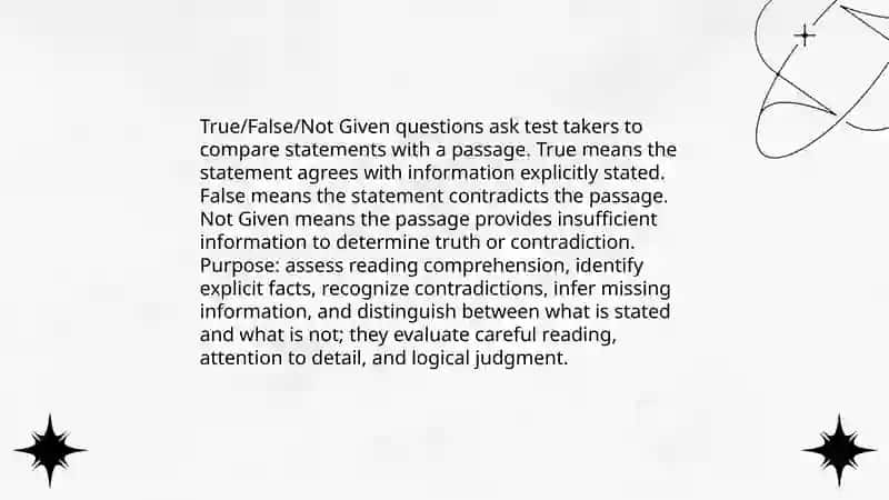 True/False/Not Given questions 3