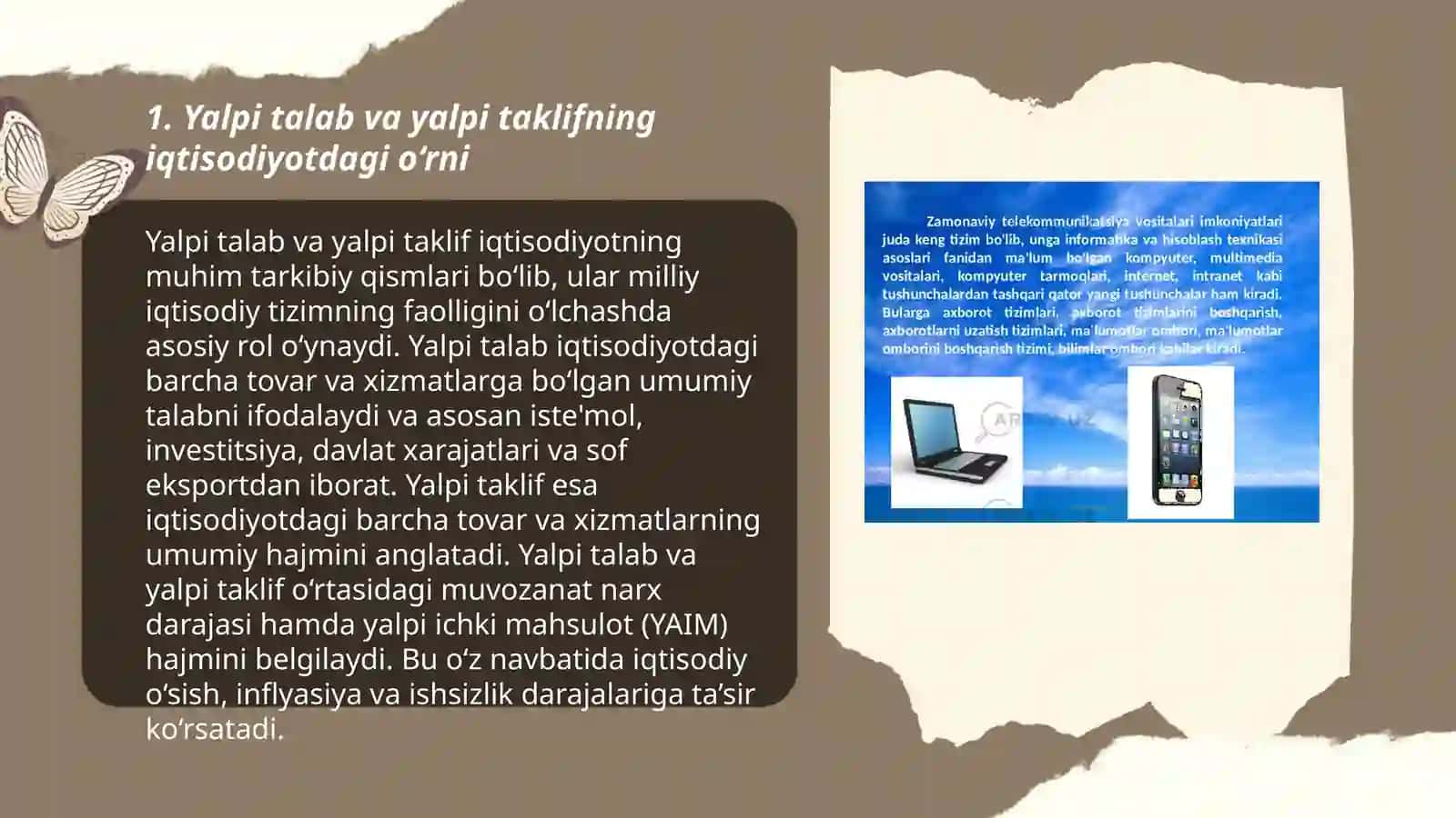 Yalpi talab va yalpi taklif modeli asosida mamlakatimiz iqtisodiyotini tahlil qilish 3