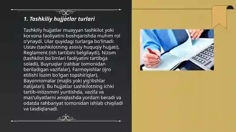 Tashkiliy hujjatlar va ularni rasmiylashtirish 3