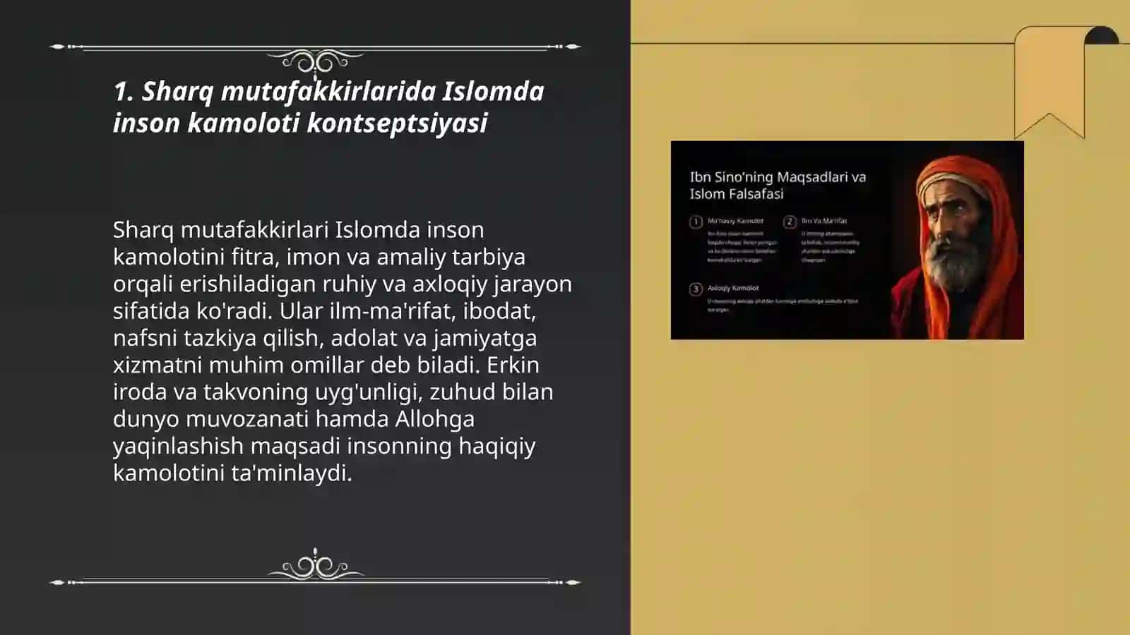 Sharq mutaffakkirlarining Islom dinining inson kamolotiga ta'siri haqidagi g'oyalari 3