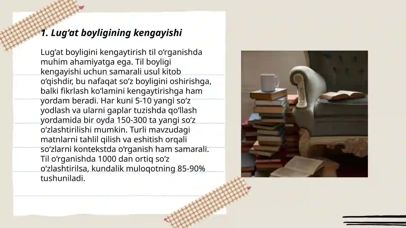 O'zbek tili lug'at sathidagi o‘zgarishlar 3