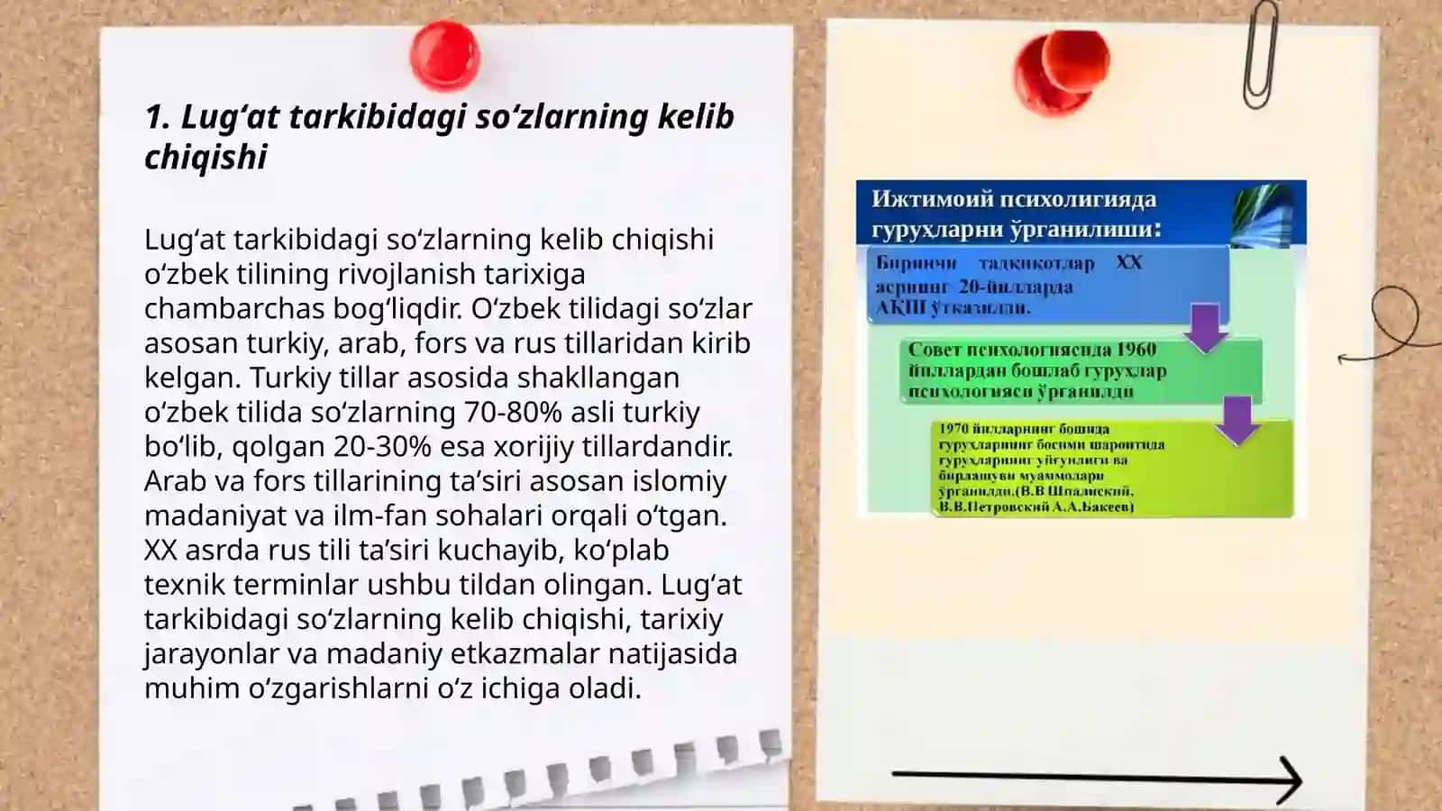 Lugʻat tarkibidagi soʻzlarning kelib chiqishi ijtimoiy guruhlar tomonidan qoʻllanishi va tafsivlanishi 3