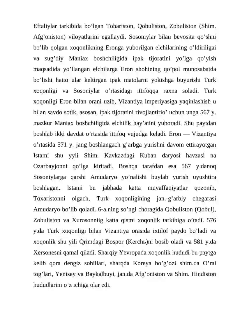 Turk xoqonligining tashkil topishi 3