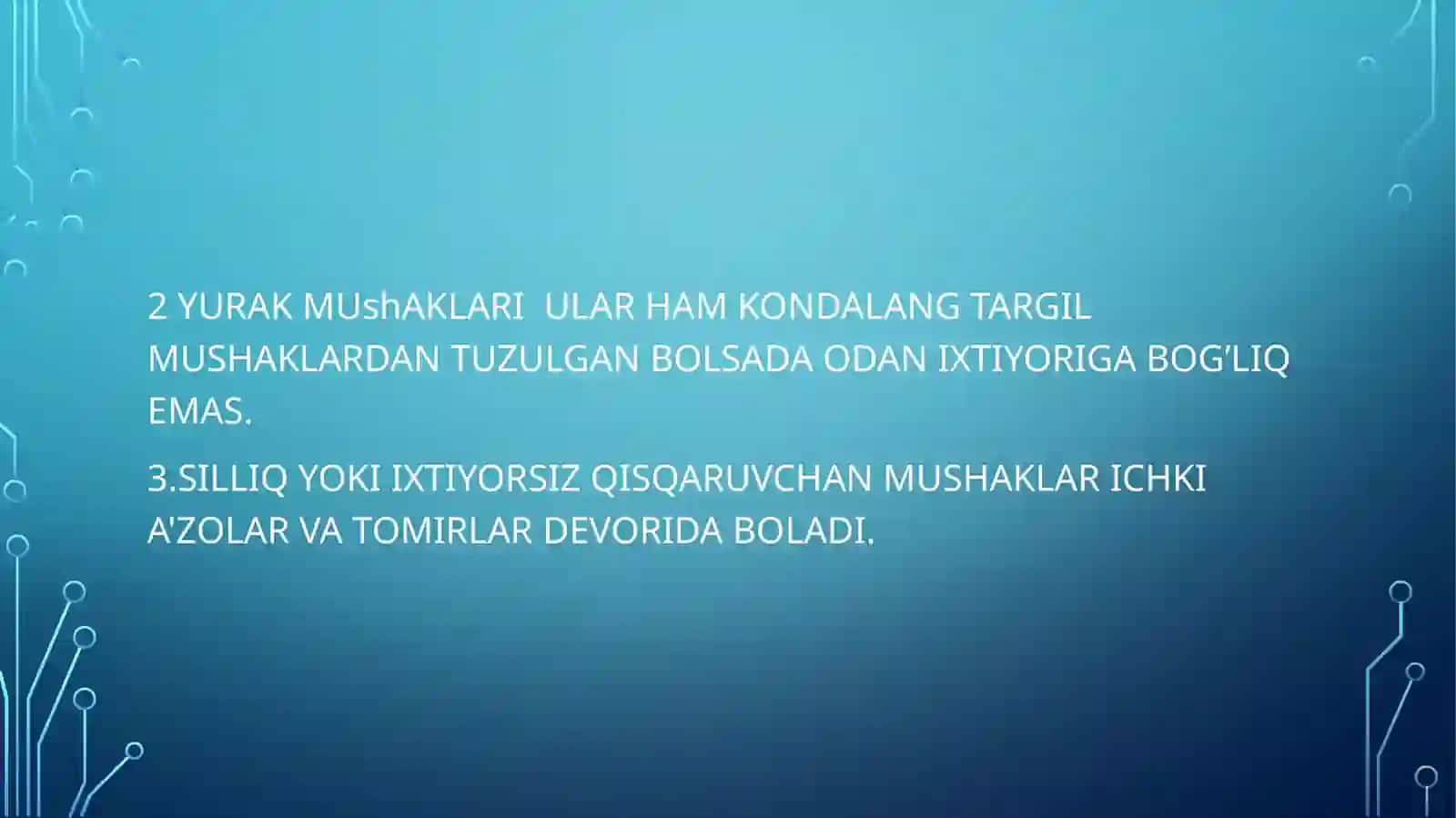 Bosh va bo’yin mushaklari. Bo’yin uchburchaklari va fassiyalari 3