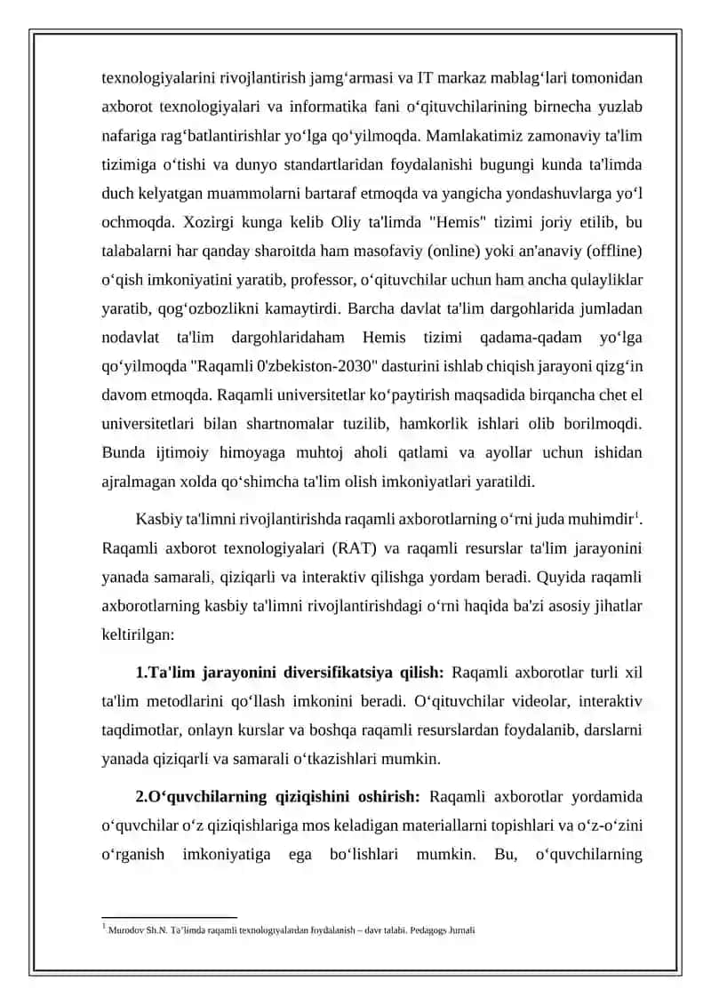 Raqamli Axborotlar va Ta'lim 3