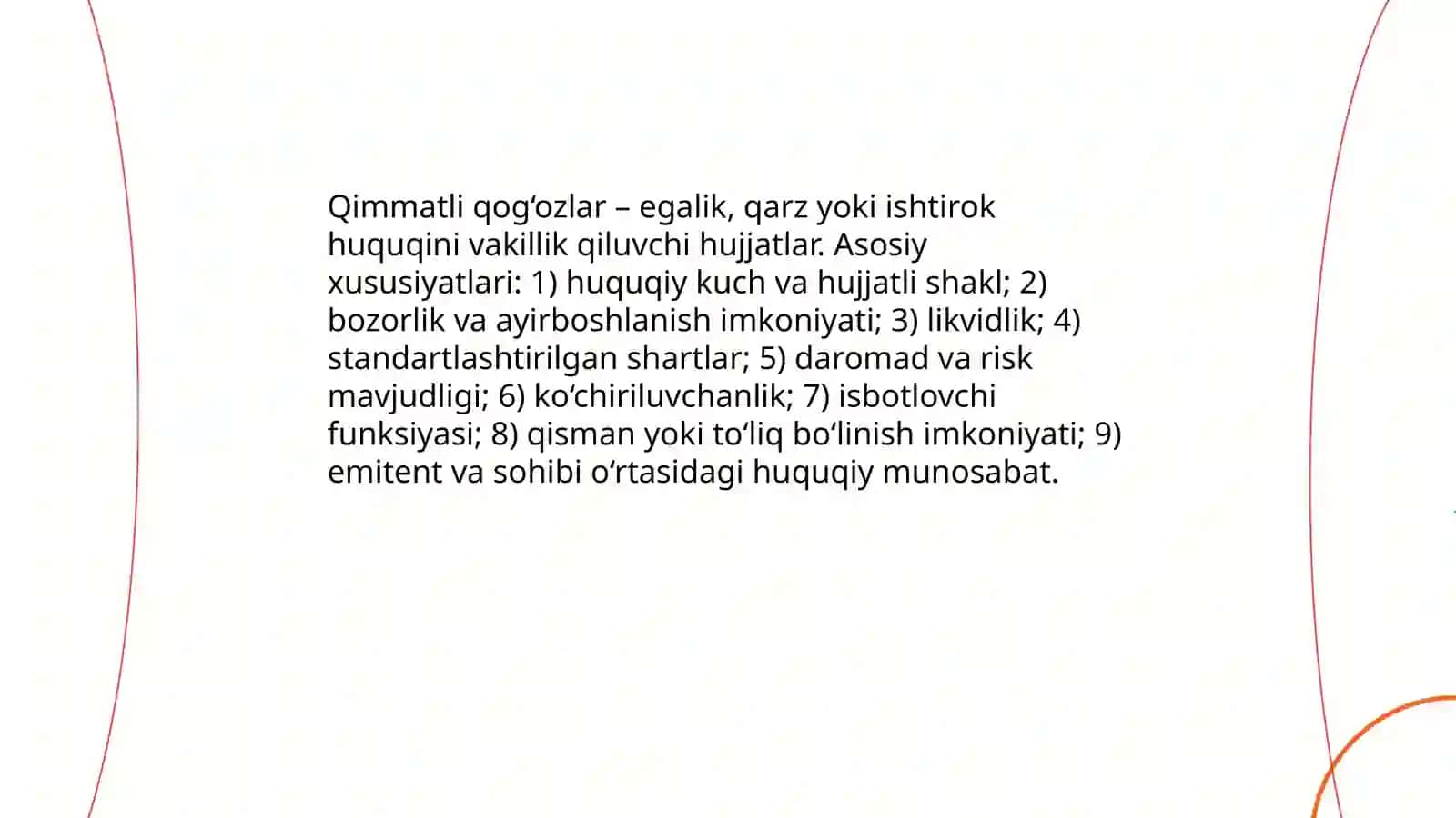Qimmatli qog‘ozlar tushunchasi va uning turlari 3