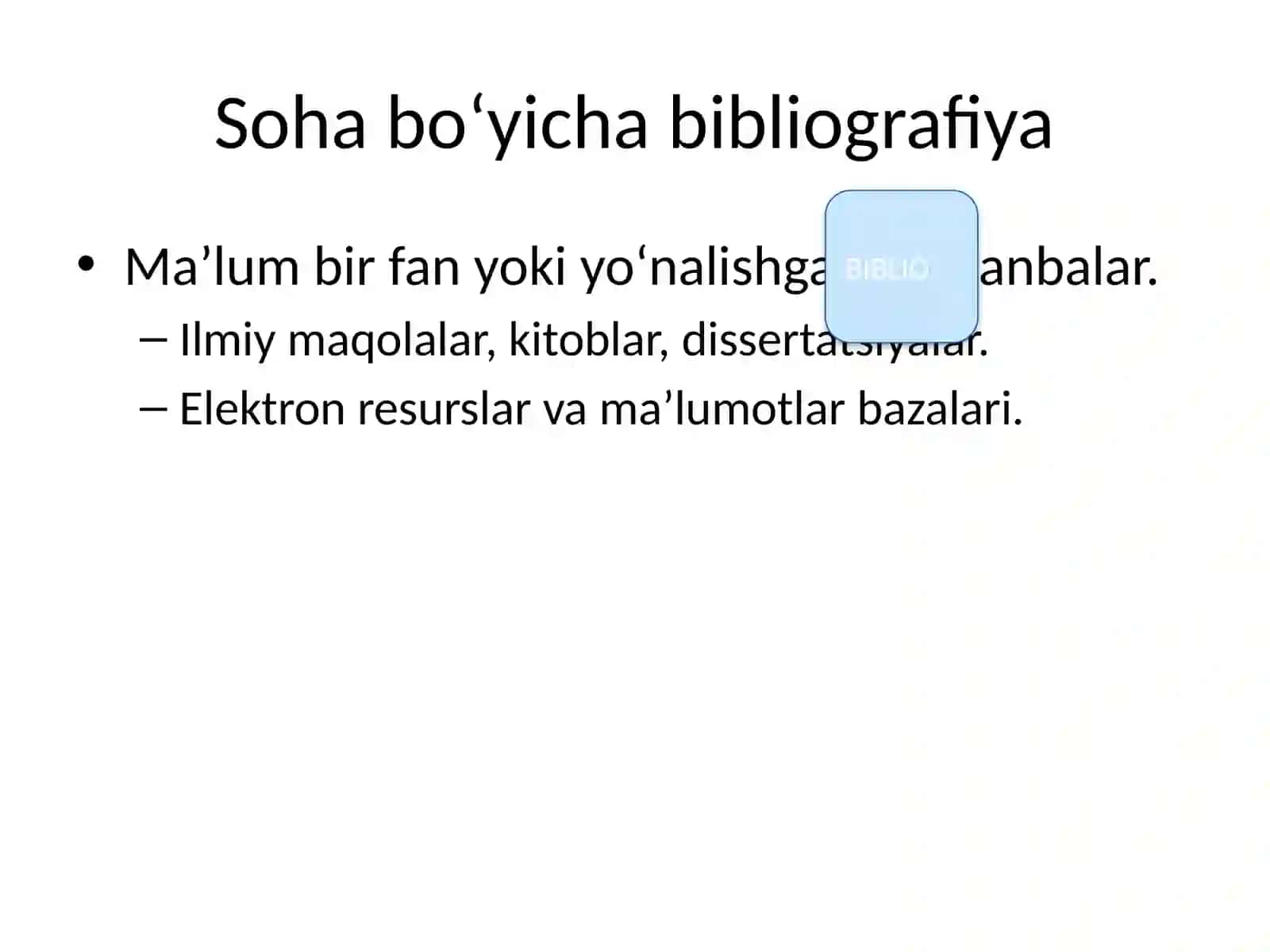 Bibliografik axbarotni shakllantirish 3