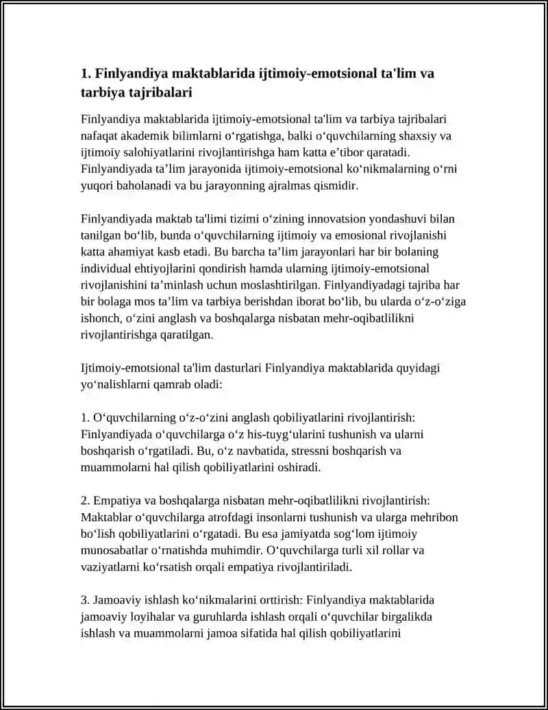 TARBIYA JARAYONINI SAMARADORLIGINI OSHIRISHDA ILG‘OR XORIJIY TAJRIBALAR 3