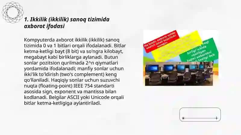 Axborotlarning kompyuterda tasvirlanishi 3