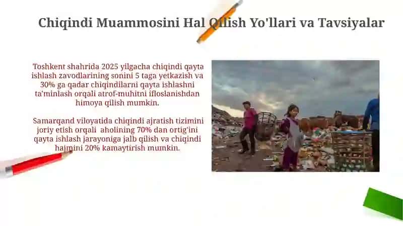 Chiqindi Muammosini Hal Qilish Yo'llari va Tavsiyalar 3