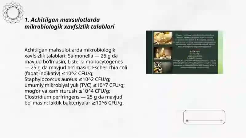 Achitilgan maxsulotlat sifatiga qo'yilgan standart talablar 3
