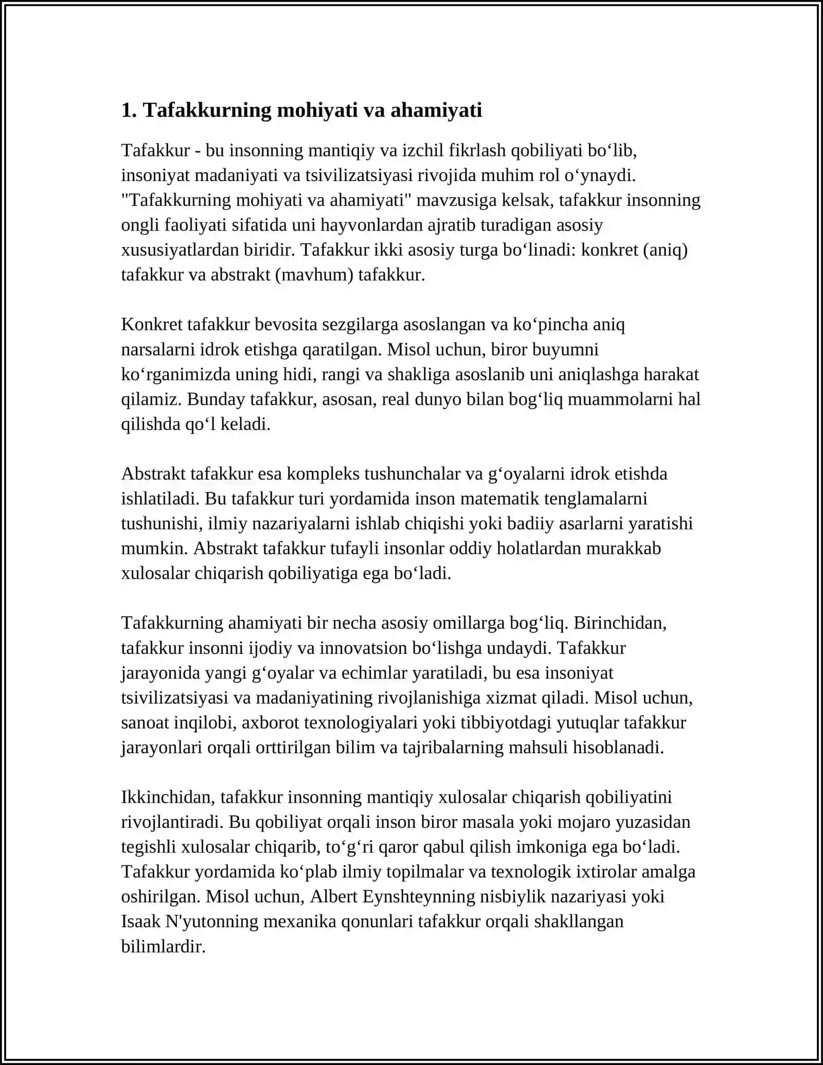 TAFAKKURNING SHAKLLARI VA QONUNLARI 3