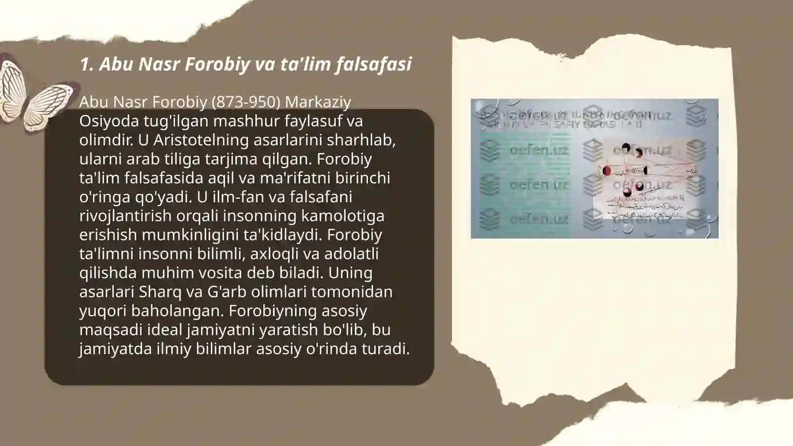 Abu Nasr Forobiy va Abu Rayhon Beruniyning pedagogik qarashlari 3