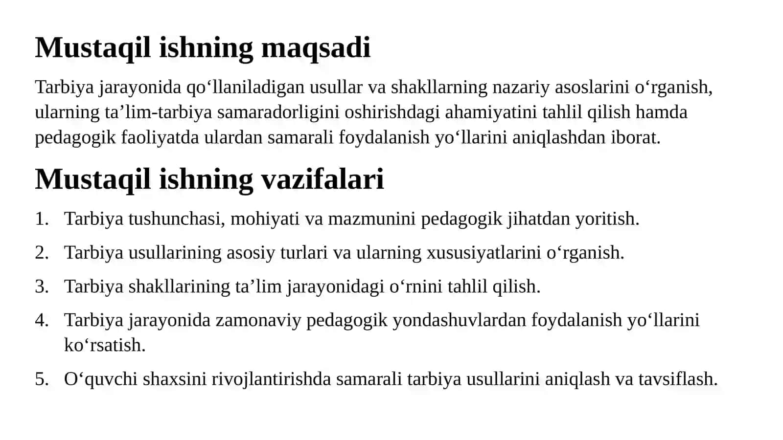 Tarbiya usullari va shakillari 3