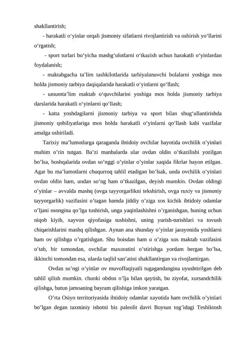 Milliy va harakatli o'yinlar 3