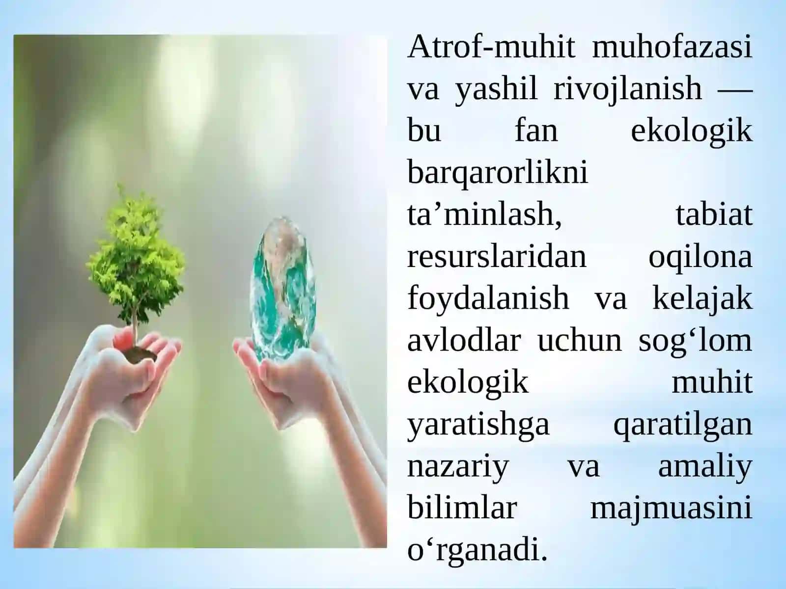 Atrof-muhitni muhofaza qilish va yashil iqtisodiyot 3