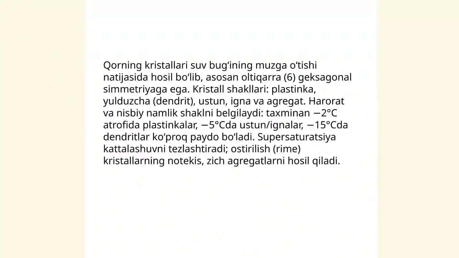 Qorning kristallari 3