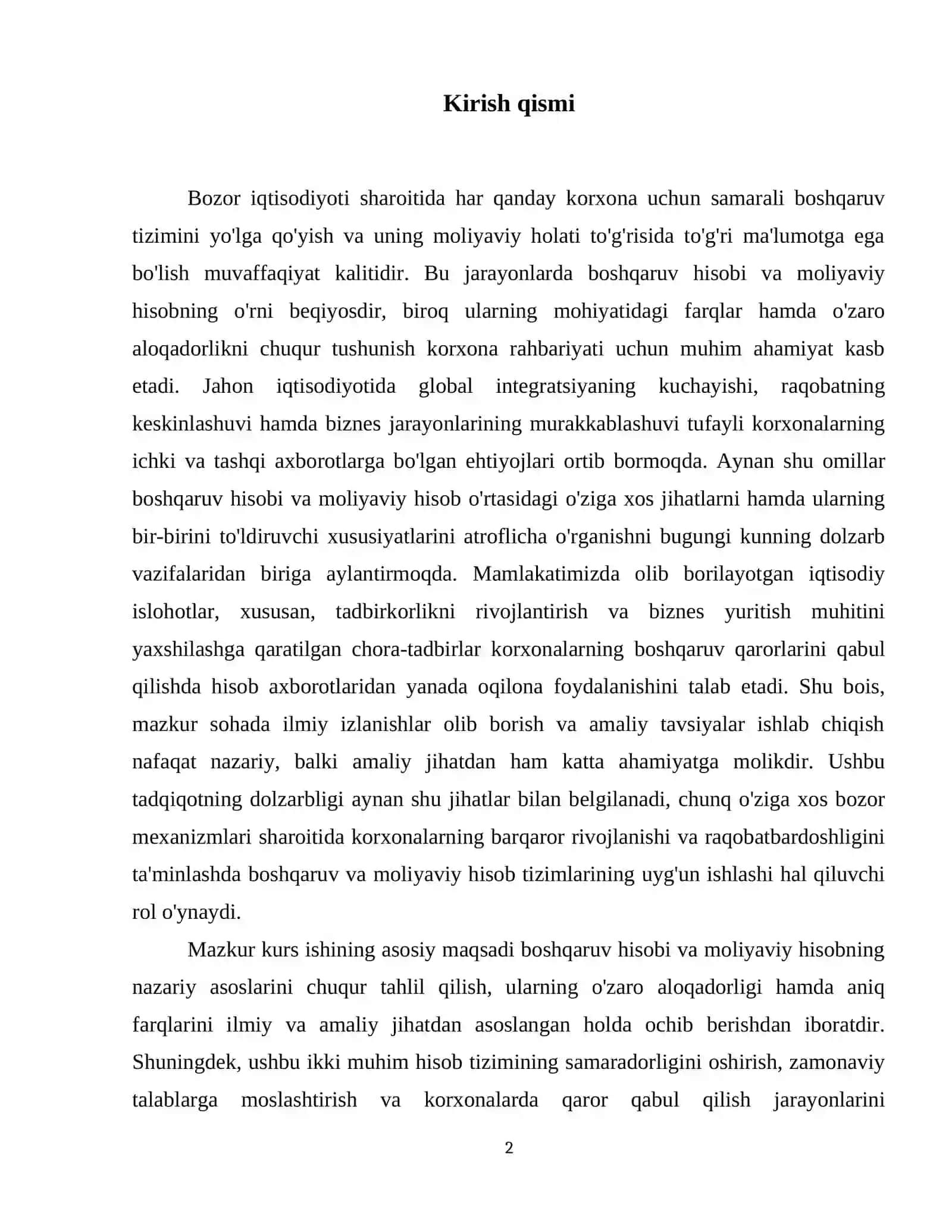 Boshqaruv hisobi va moliyaviy hisob oʻrtasidagi farqlar 3