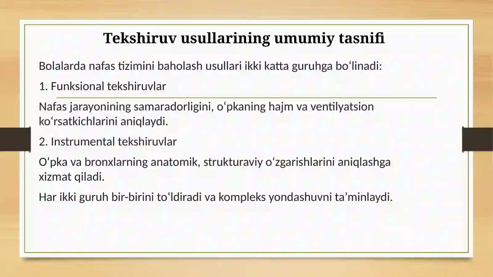 Bolalarda nafas a’zolari kasalliklarida funksional va instrumental tekshiruv usullari 3
