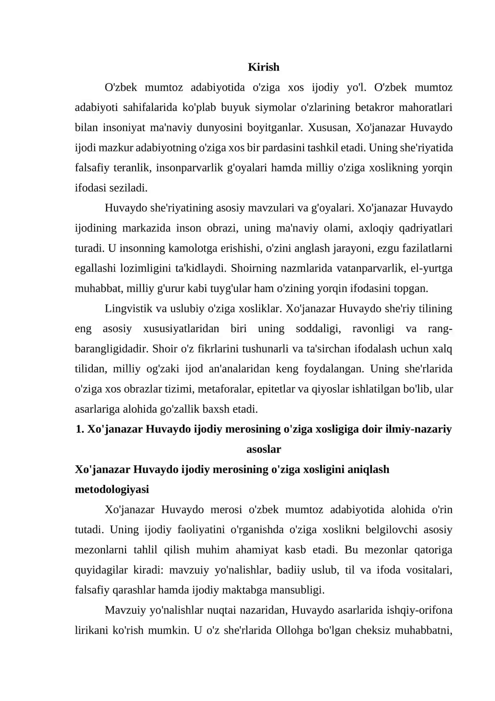 "Xo'janazar Huvaydo ijodida o'ziga xoslik" 3
