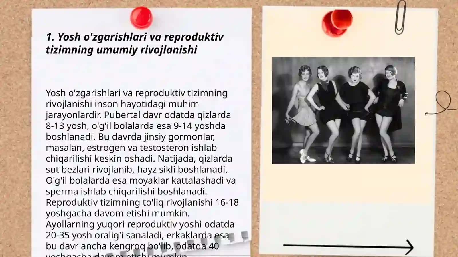 Ayollarda reproduktiv tizimning yoshga boĝliq òzgarishlari anatomik jihatdan 3