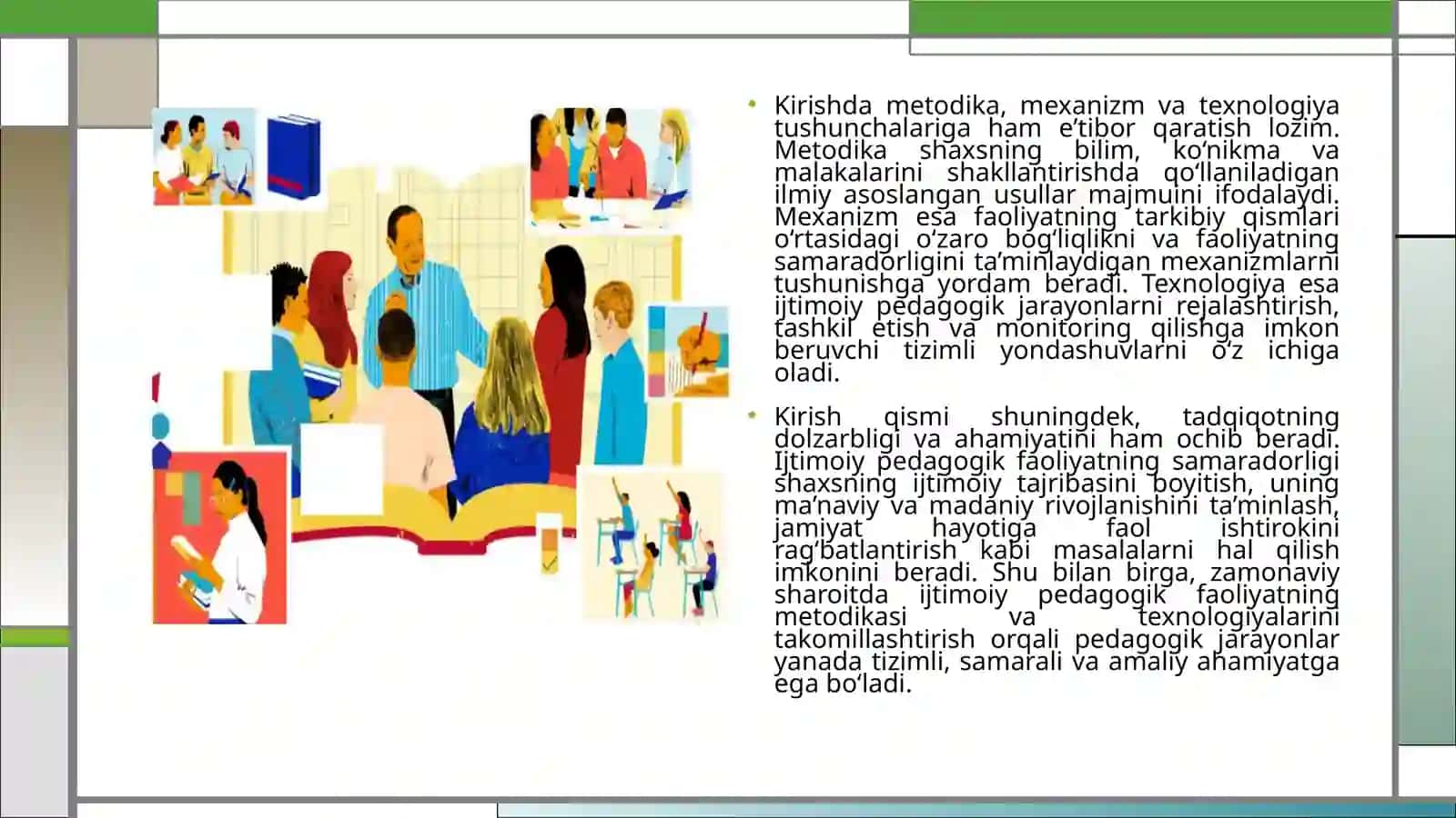 Ijtimoiy  pedagogik  faoliyat metodikasi, mexanizmlari va texnologiyasi 3