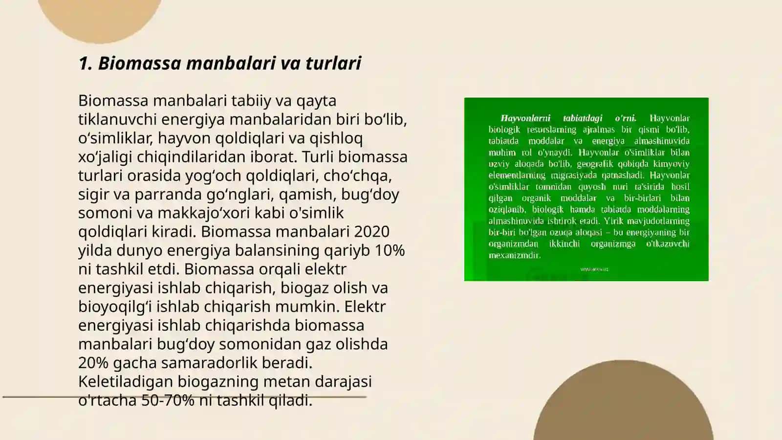 Biomassadan yoqilg'i va energiya olish usullari va jarayonlari 3