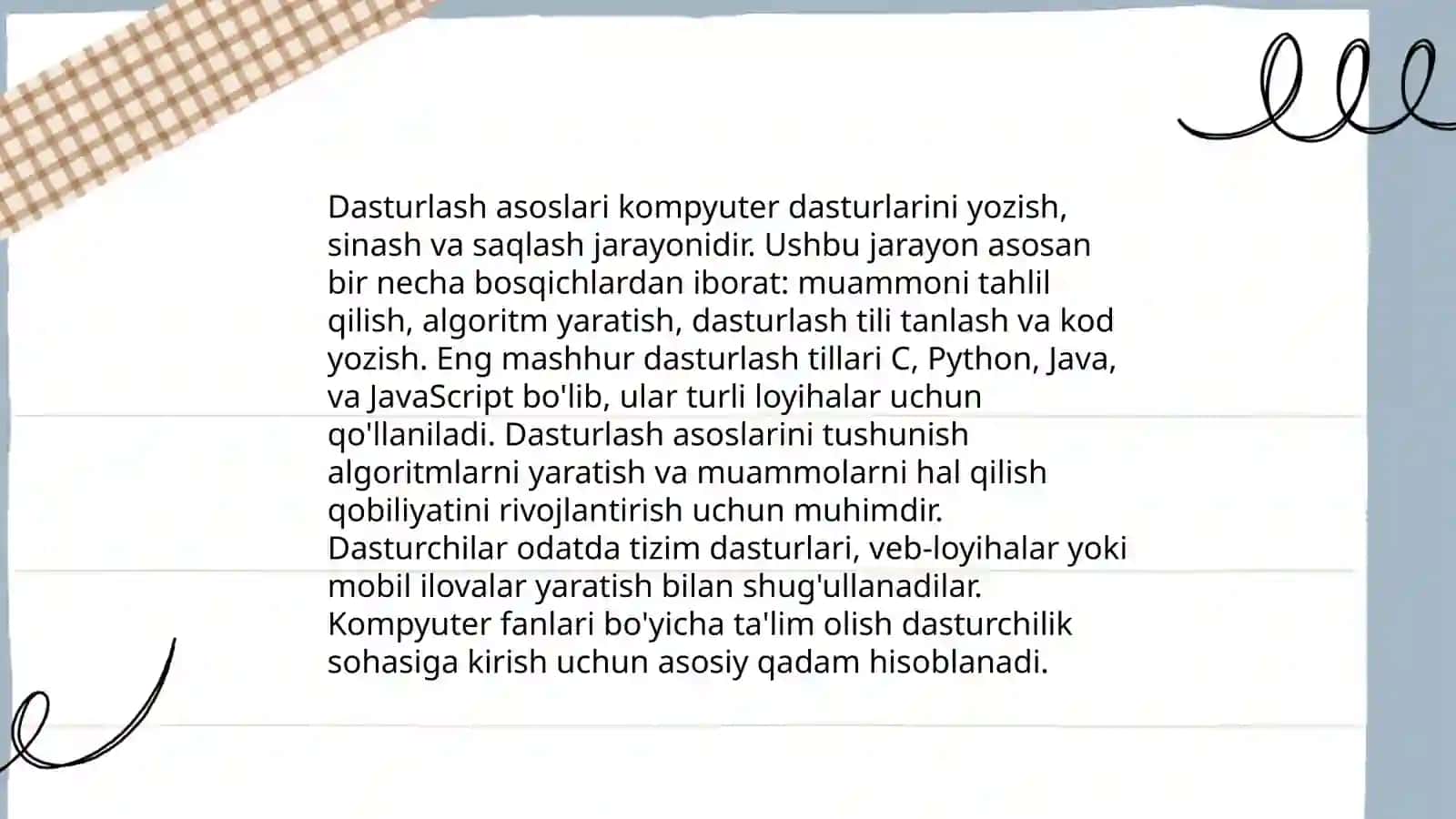 Dasturlash asoslari 3