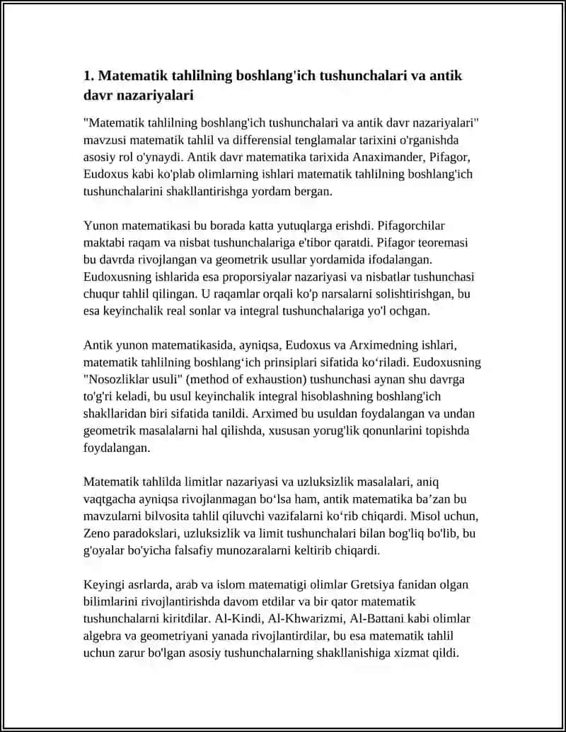 Matematik tahlil va differensial tenglamalar tarixi 3