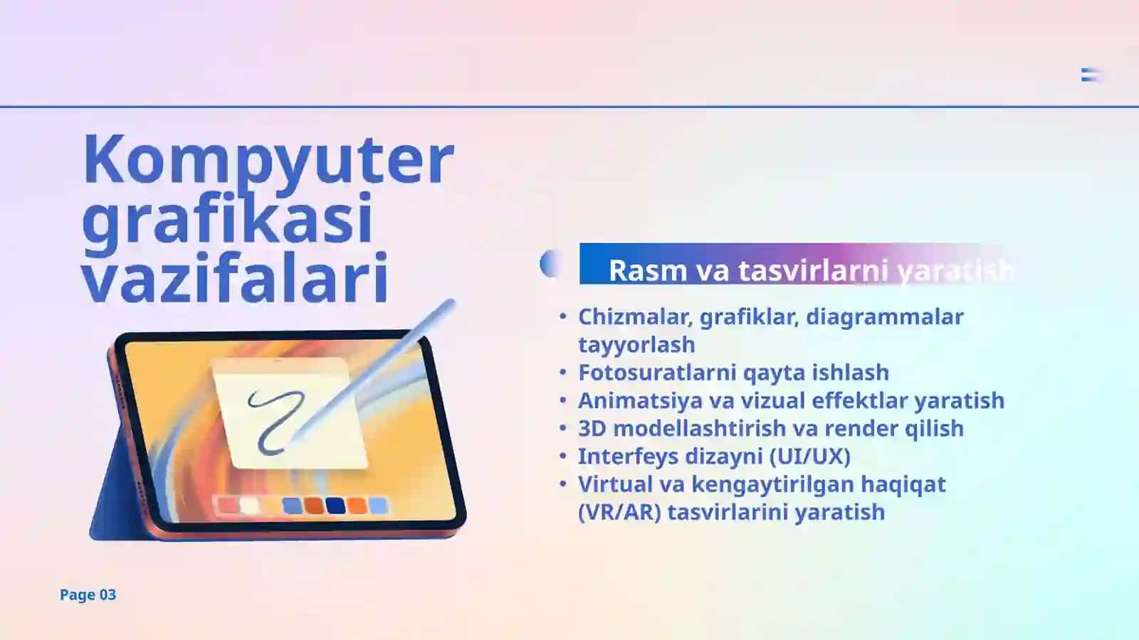 Komputer grafikasi va uning turlari 3
