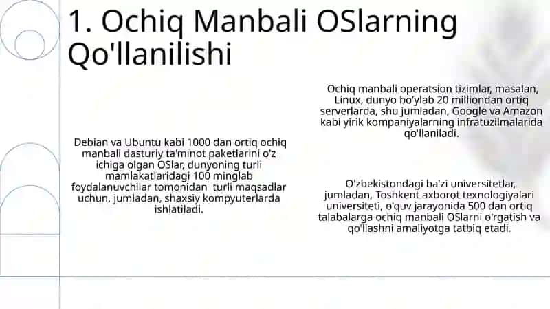 Ochiq kodli operatsion tizimlar 3