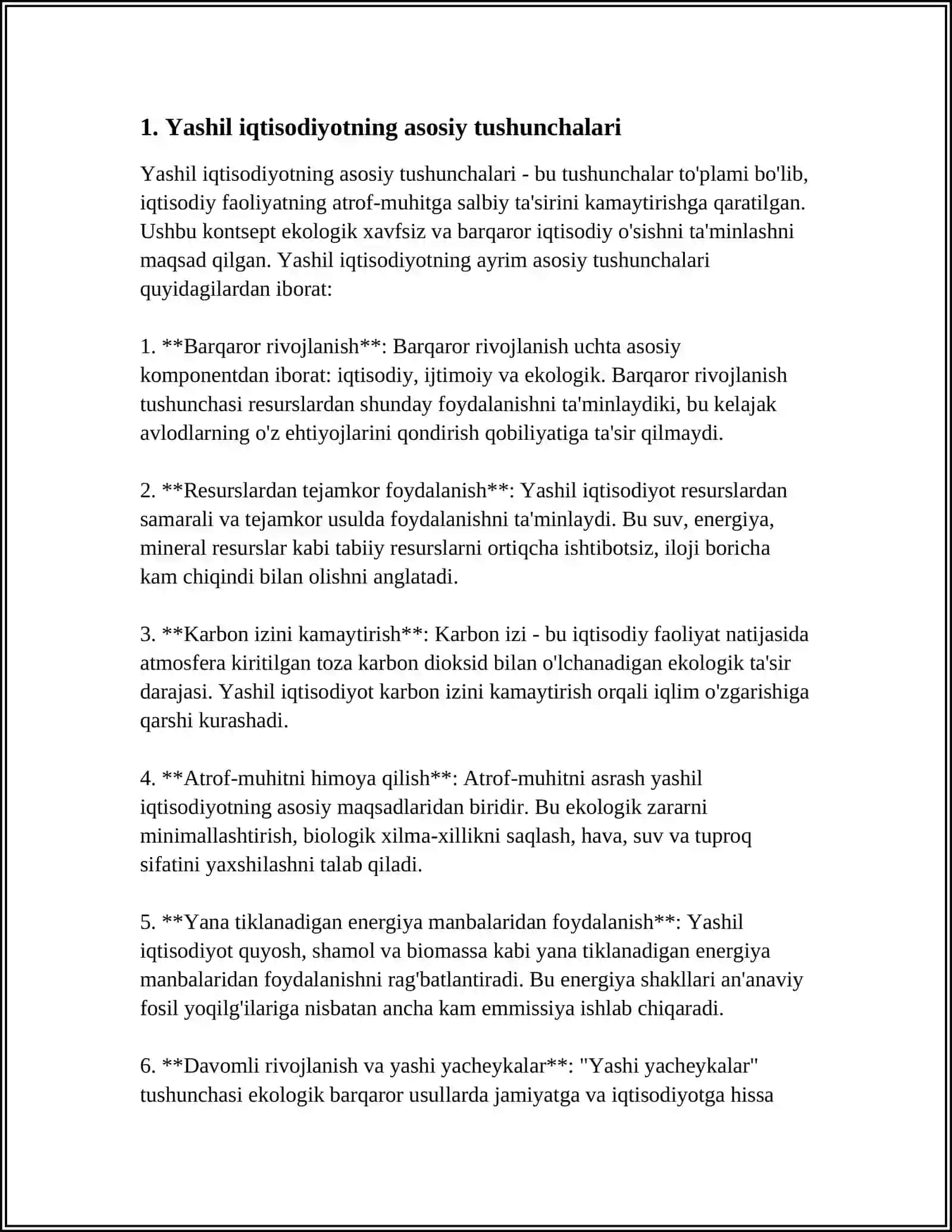 YASHIL IQTISODIYOT KONSEPTSIYASINING MOHIYATI VA RIVOJLANISH BOSQICHLARI 3