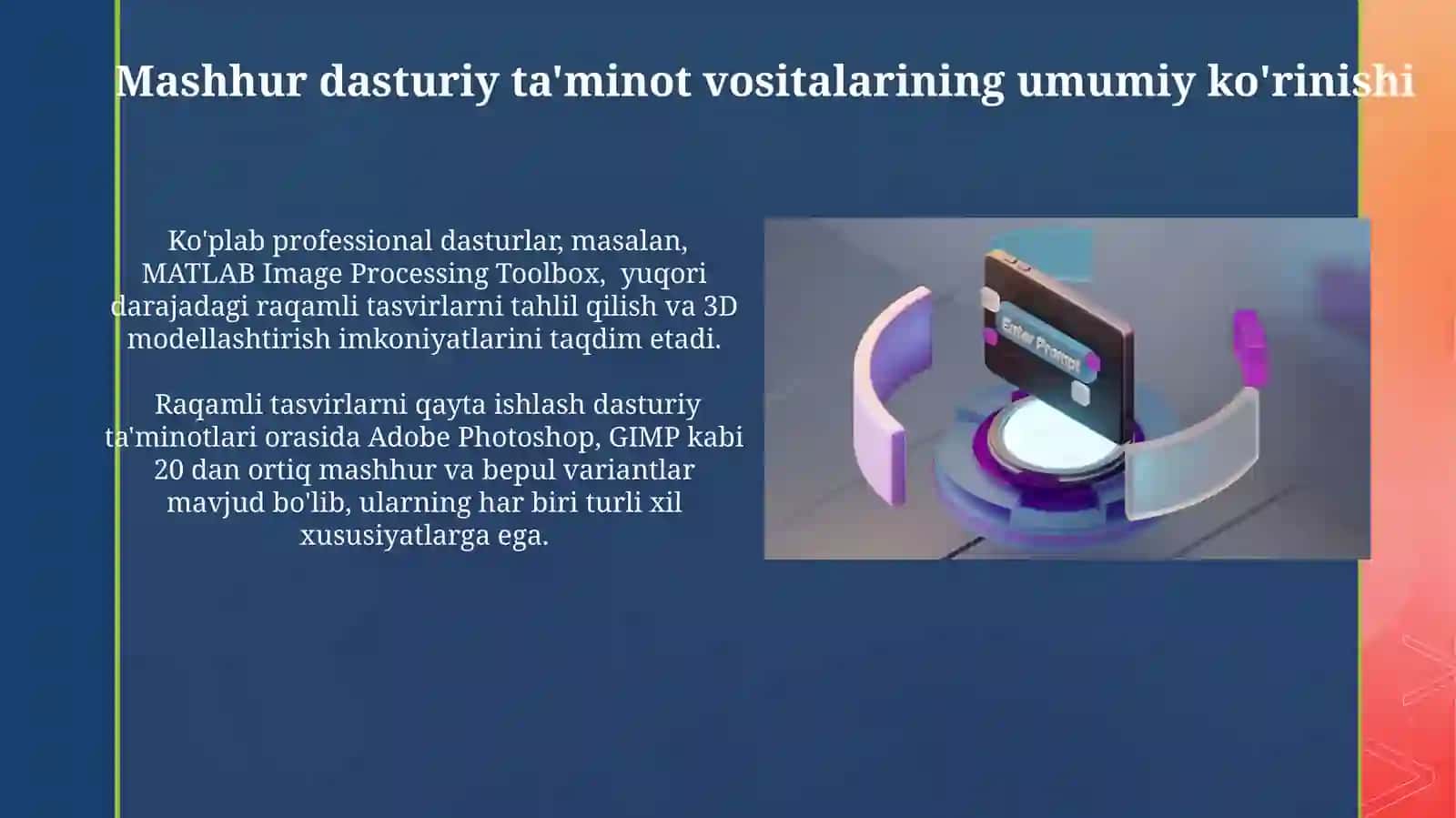 Raqamli tasvirlarni qayta ishlashni instrumental dasturiy taʼminotlari 3