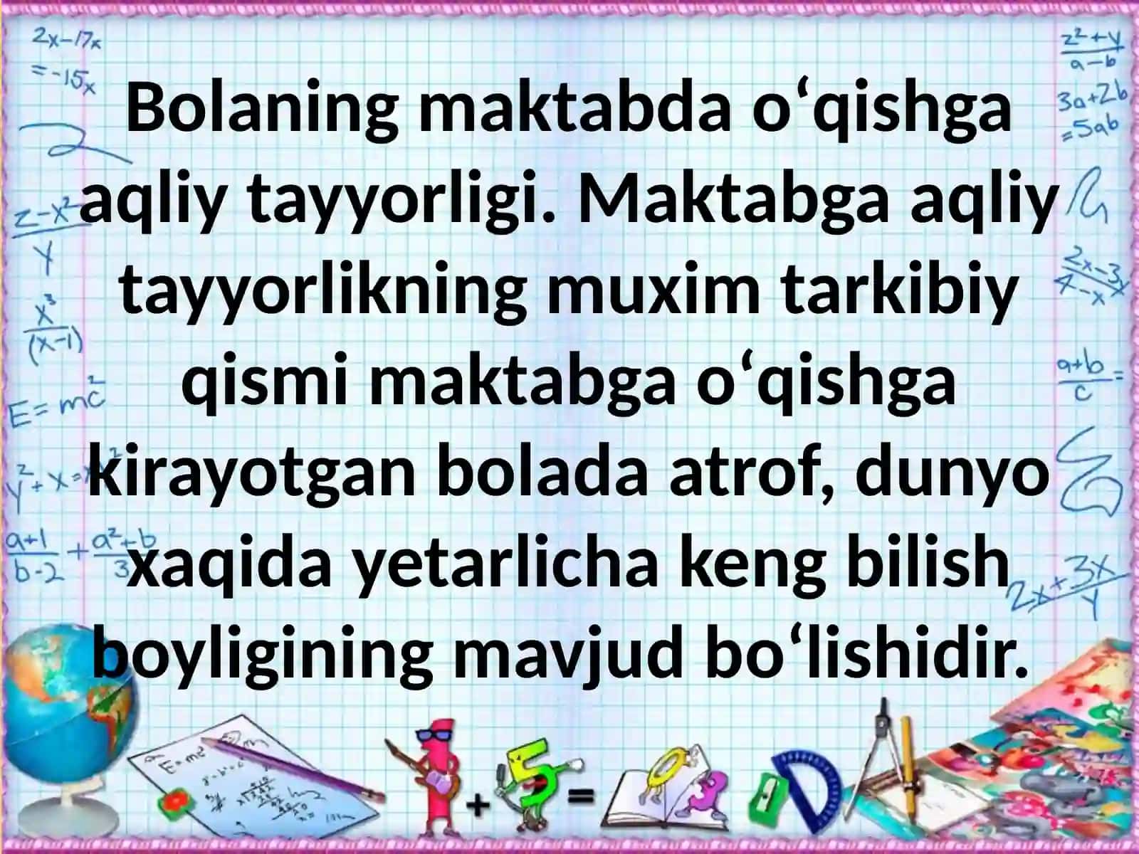 Maktabga tayyorgarlik 3