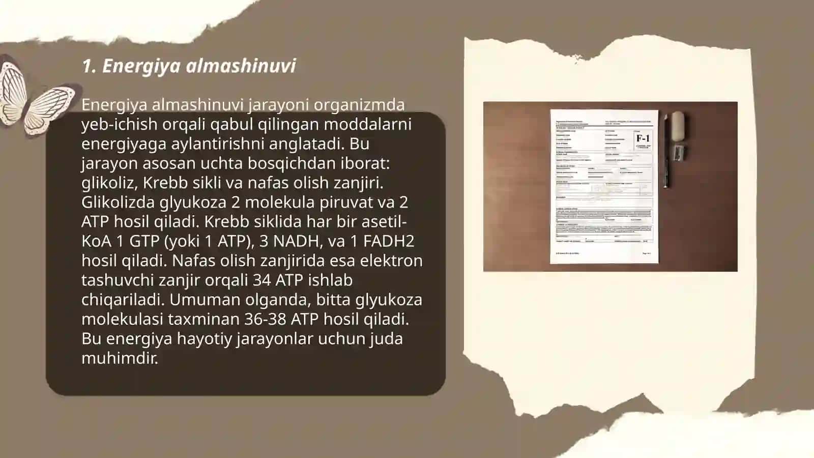 Organizmda asosiy energiya almashinuv tenglamasi va uni tashkil etuvchilar 3