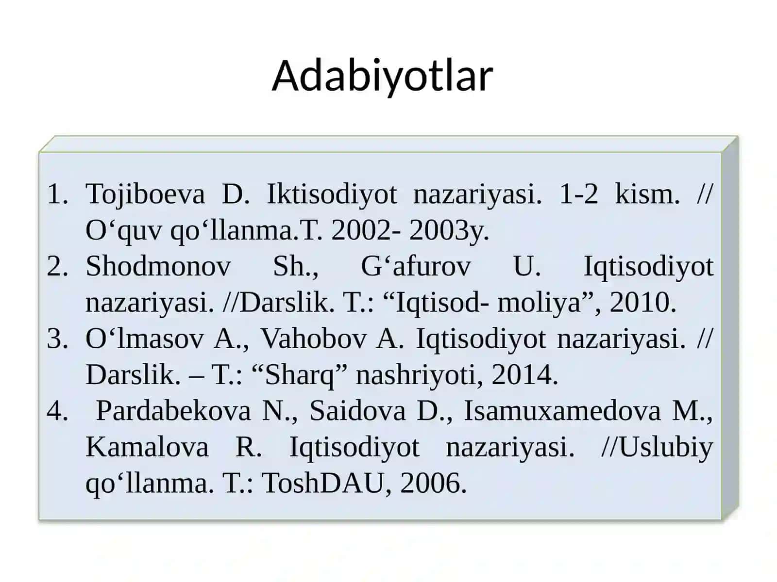 Iqtisodiyot nazariyasi 3