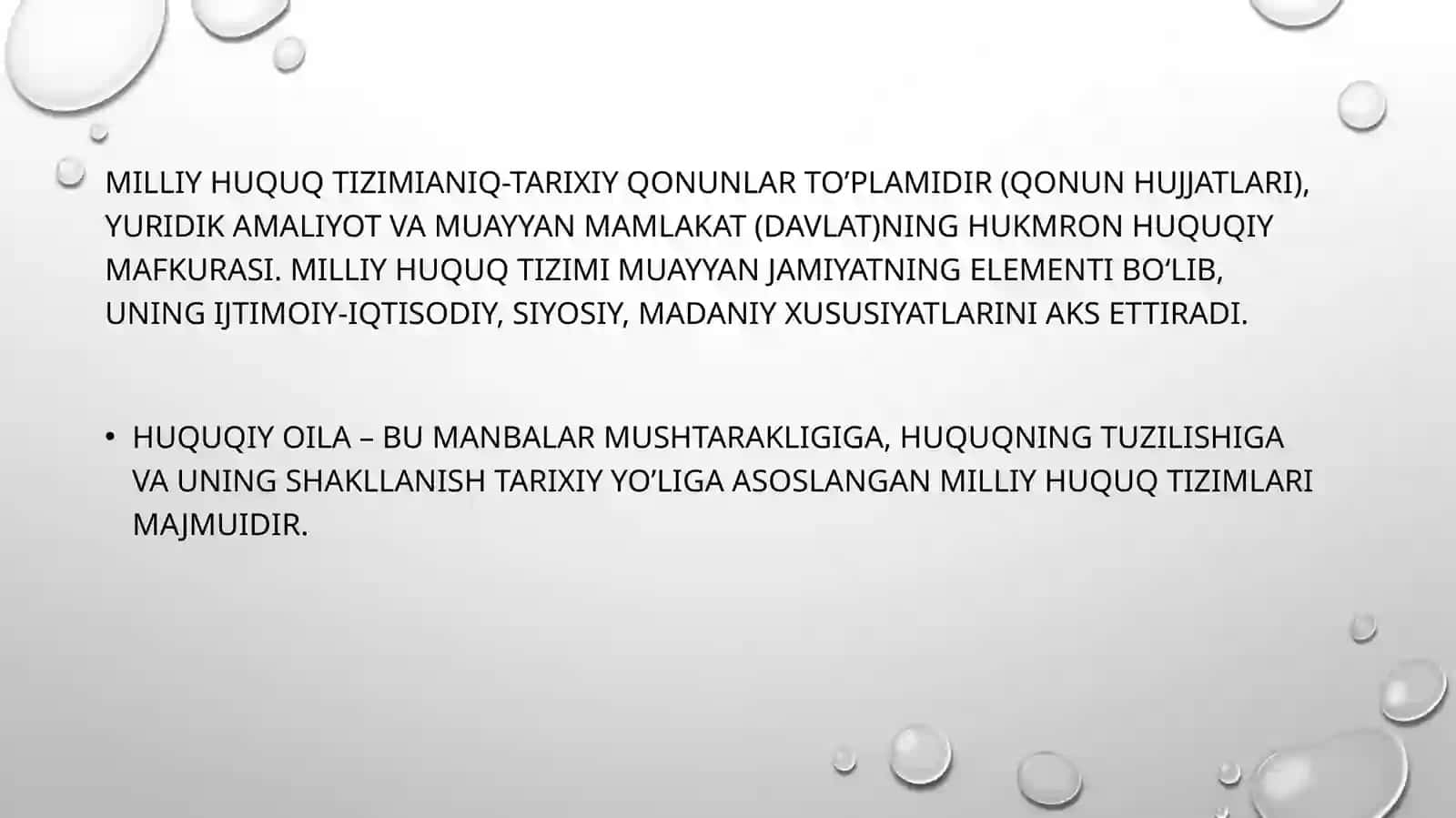 Huquqiy tizimlarni huquqiy oilalariga ajratish 3
