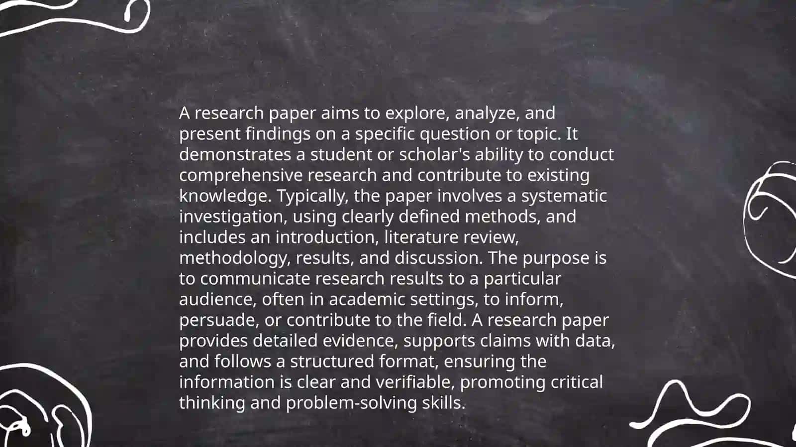 Clarifying the goals and aims of the research paper 3