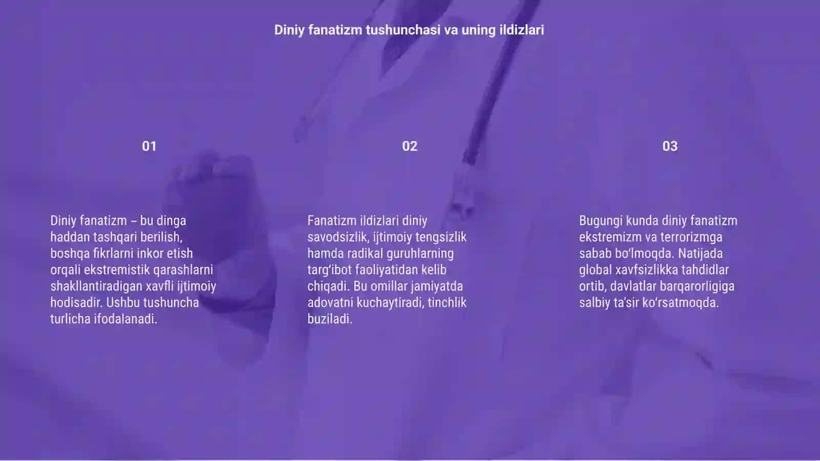 Diniy fanatizm, ekstremizm, fundamentalizm, terrorizmning tarixi 3