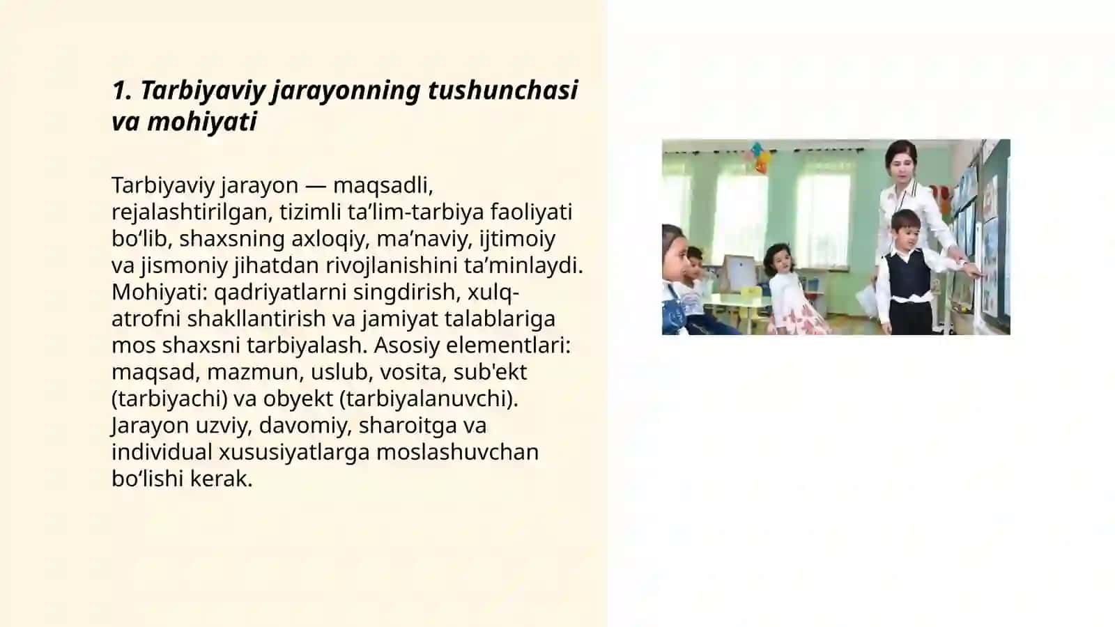 Tarbiyaviy jarayonlarning maqsad va vazifalari 3