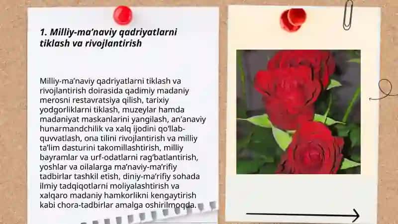 Yangi Oʻzbekistonda amalga oshirilayotgan maʼnaviy oʻzgarishlar 3
