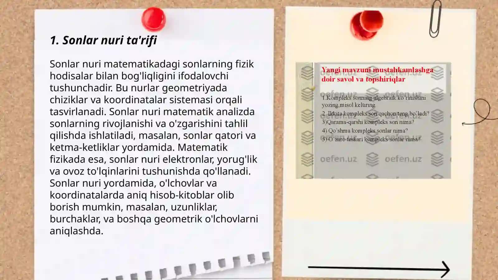 Sonlar nuri kordenata burchagi mavzularini órganish hususiyatlari 3