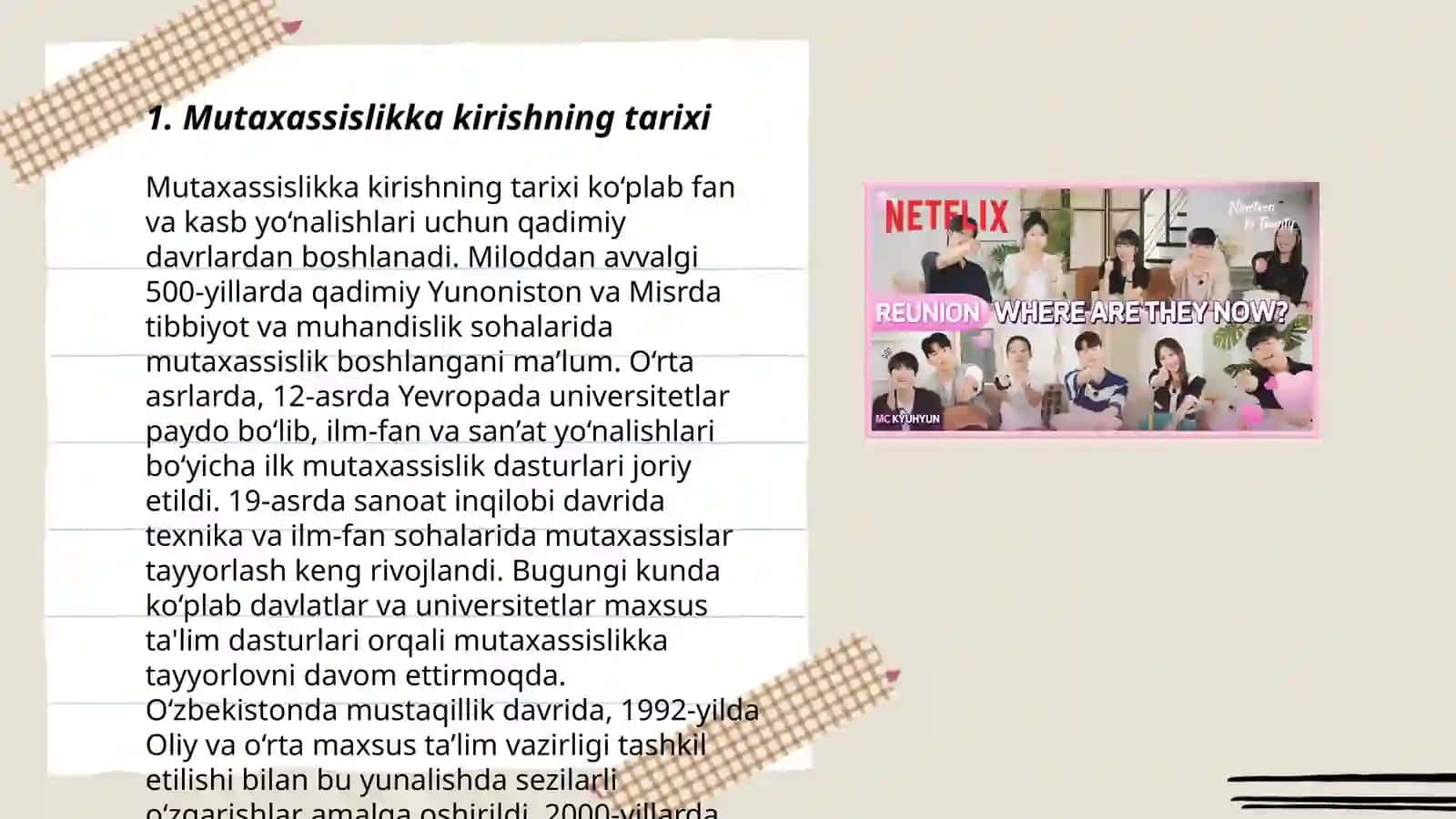 Mutaxassislikka kirish fan sifatida 3