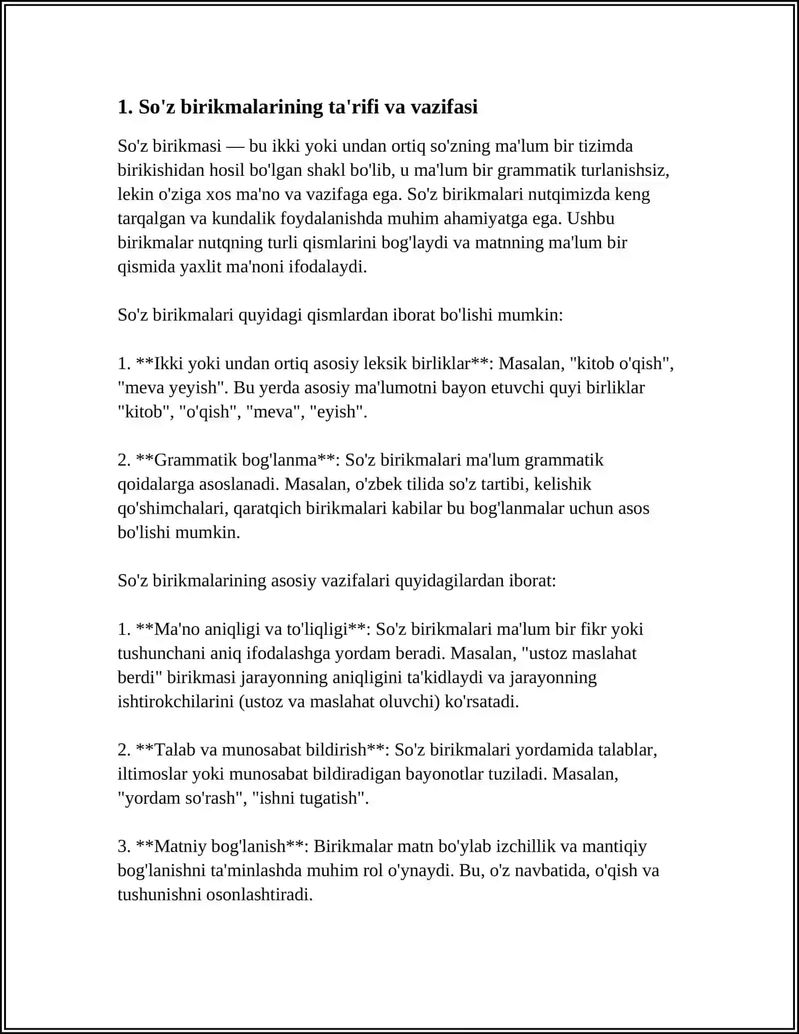 SO'Z BIRIKMASI USTIDA ISHLASH 3