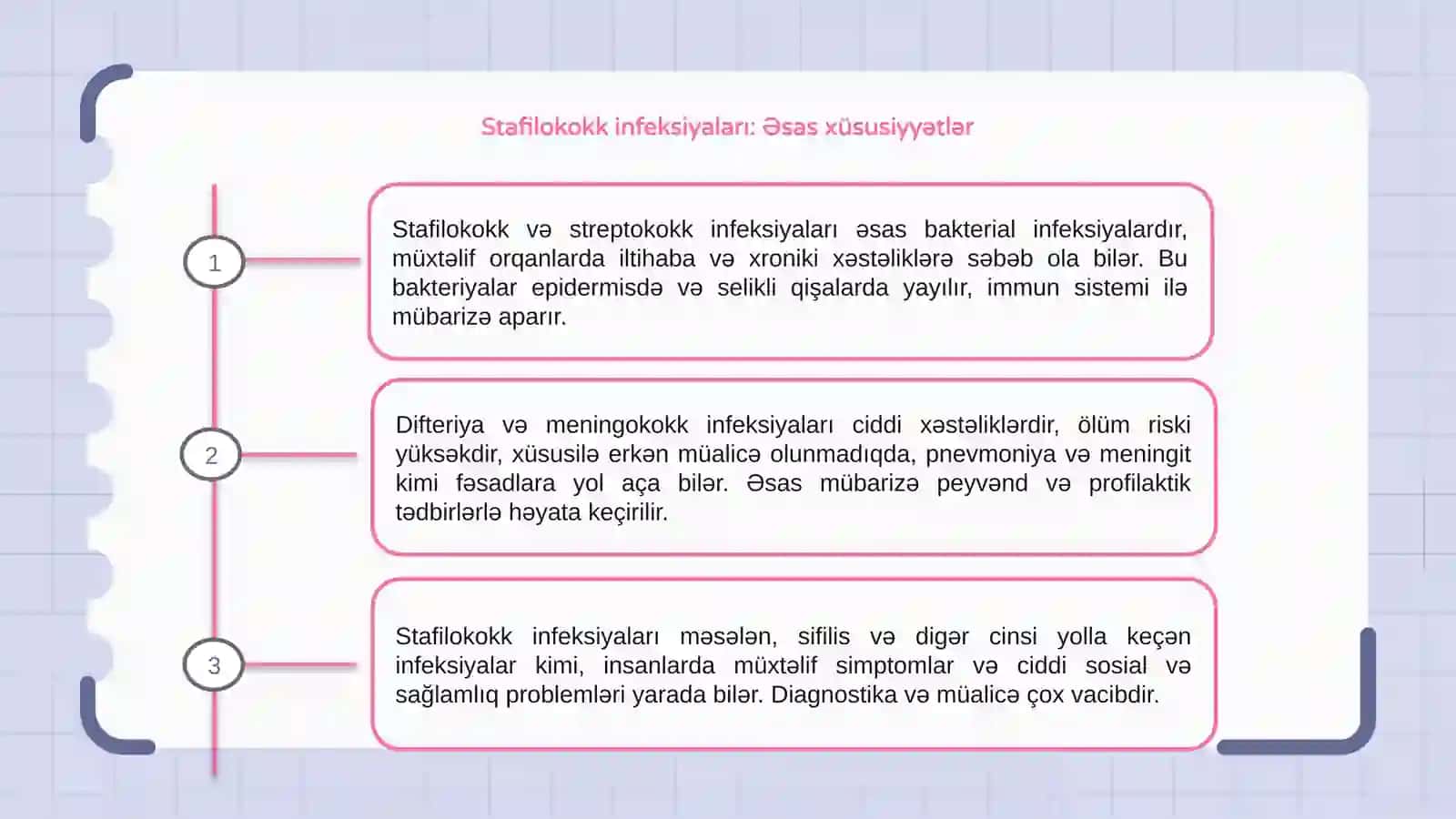 Bakterial infeksiyalar (Stafilokokk streptakokk infeksiyalari, difteriya, meningokokk infeksiyasi).Sil, sifilis 3